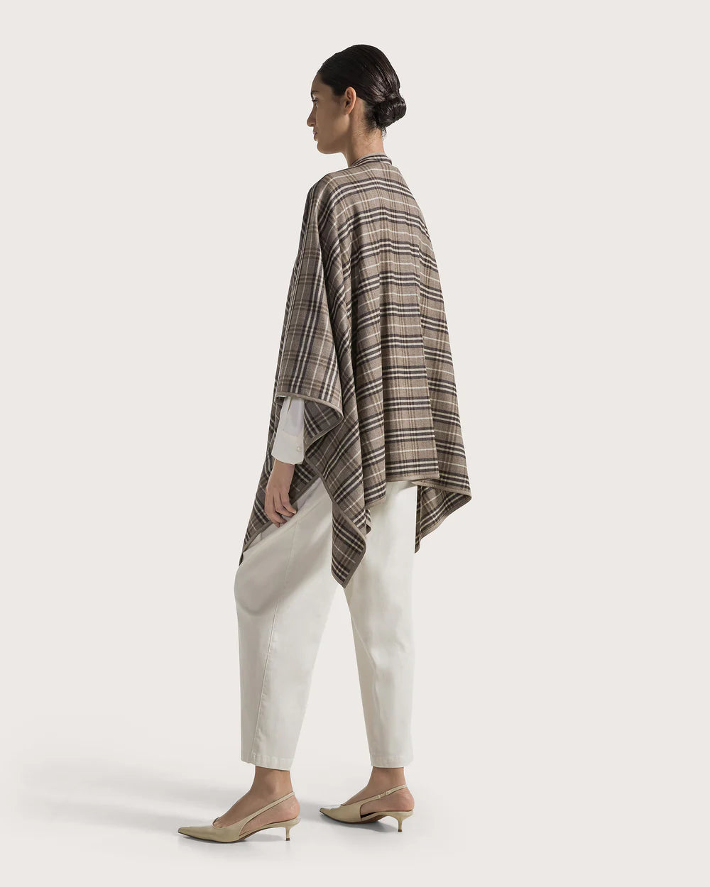 Mélange Plaid Cape