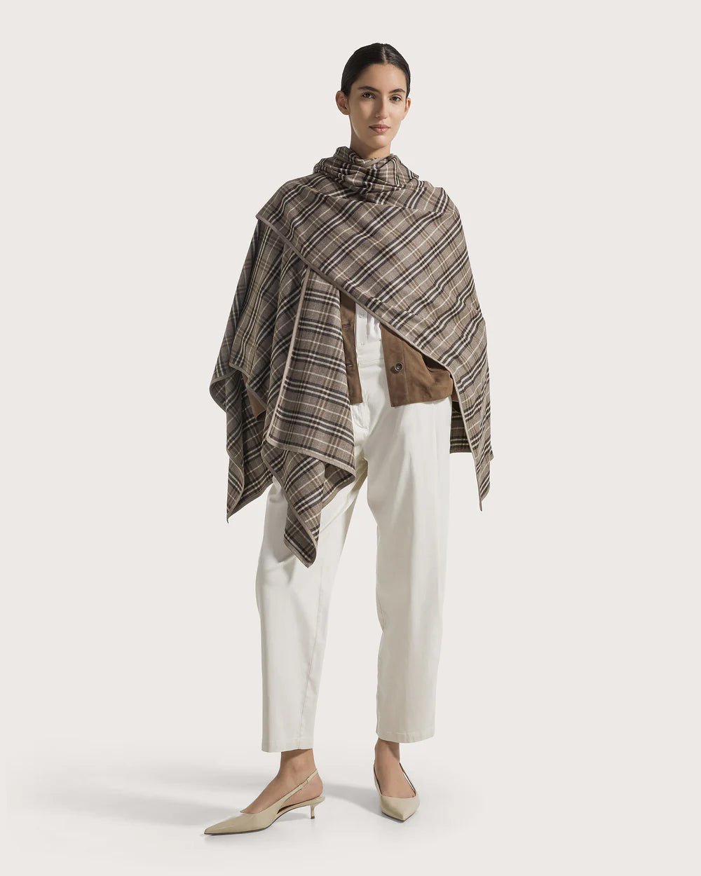 Mélange Plaid Cape
