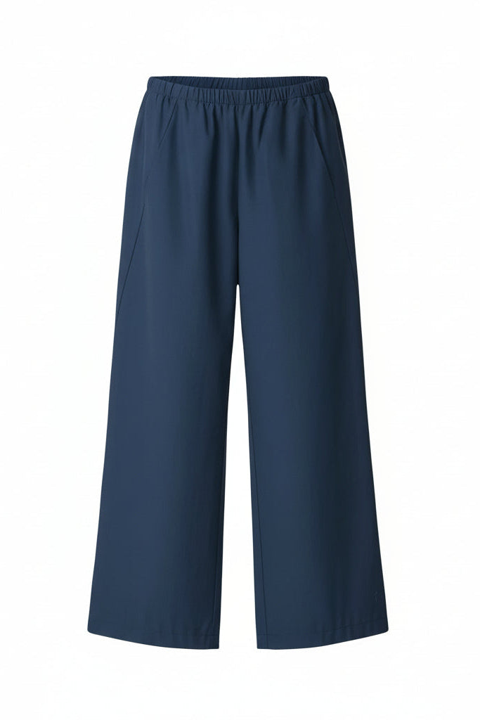 Navy blue pants on a white background