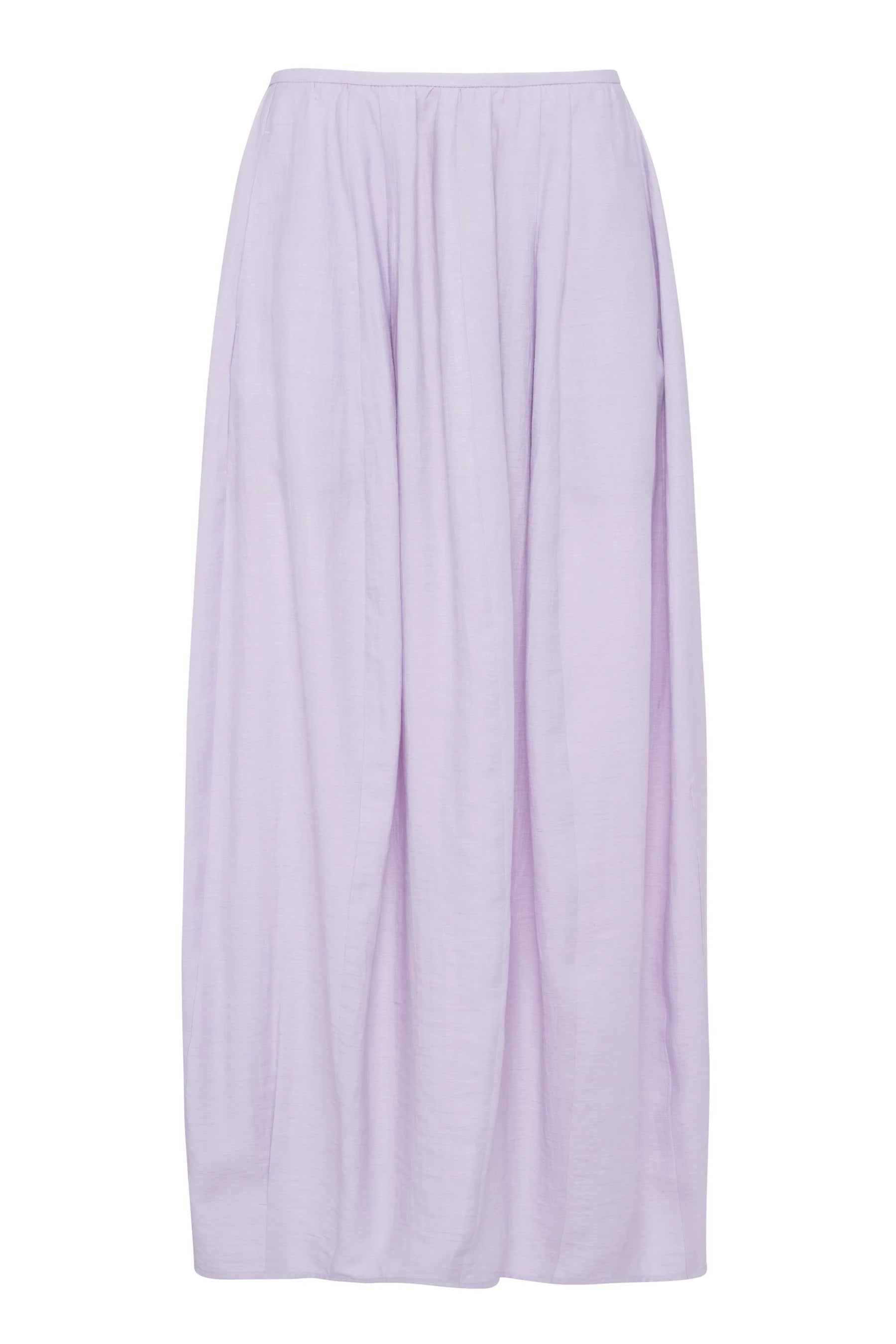 Lavender skirt on a white background.