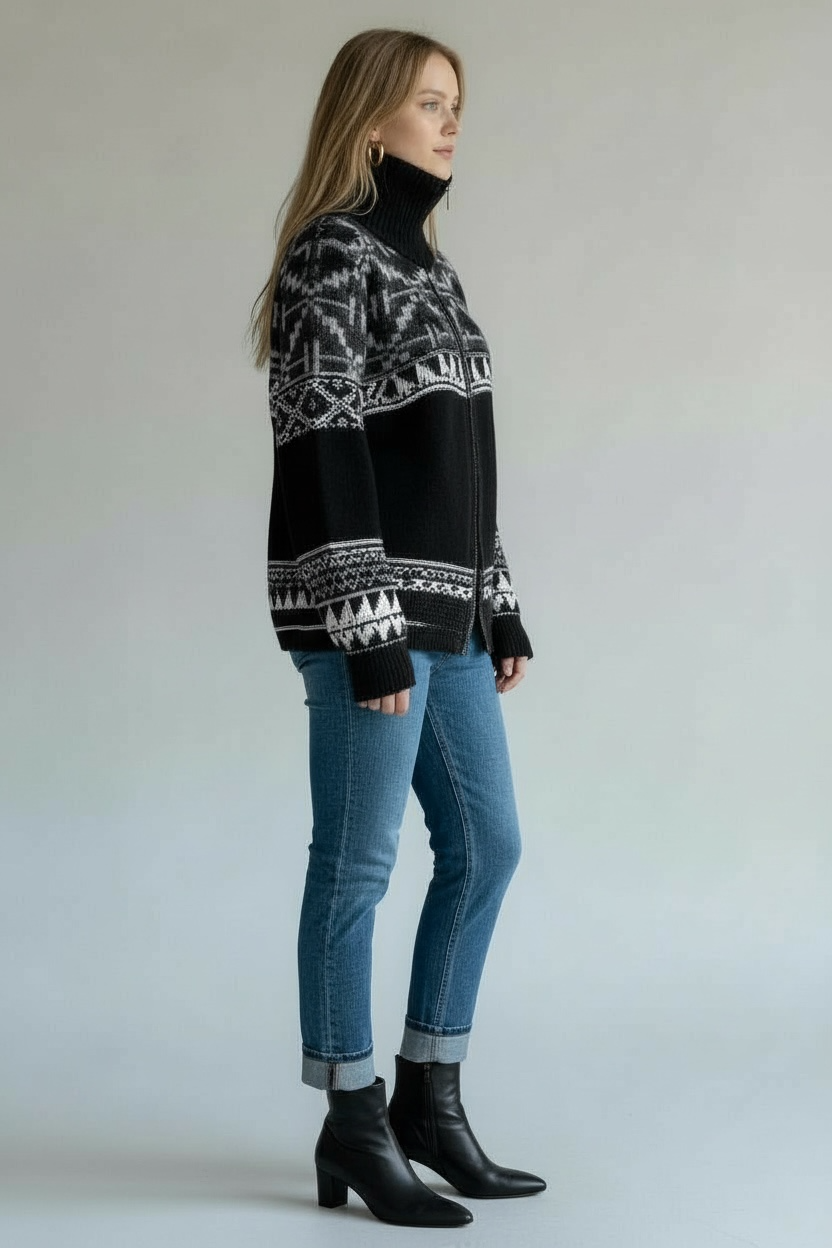 Nude - Zip Up Sweater