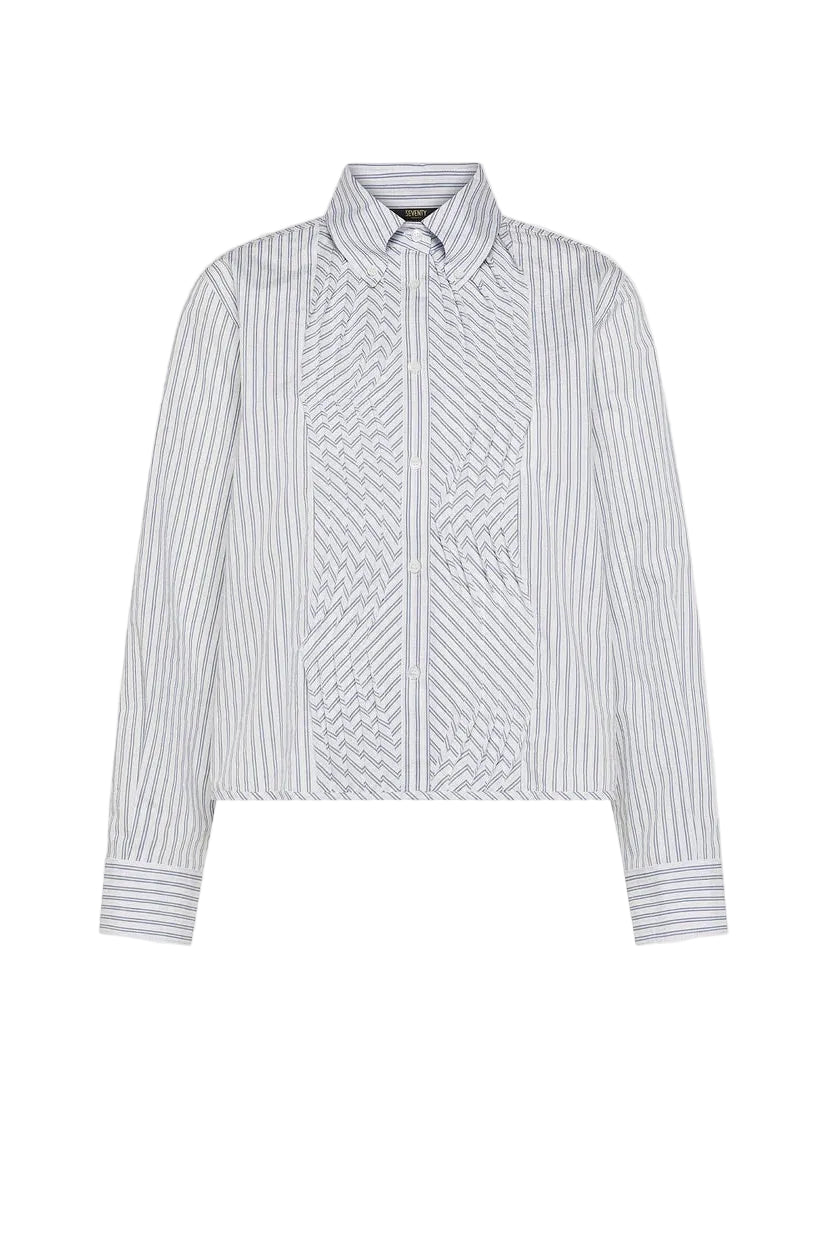 Striped shirt on a light white background.
