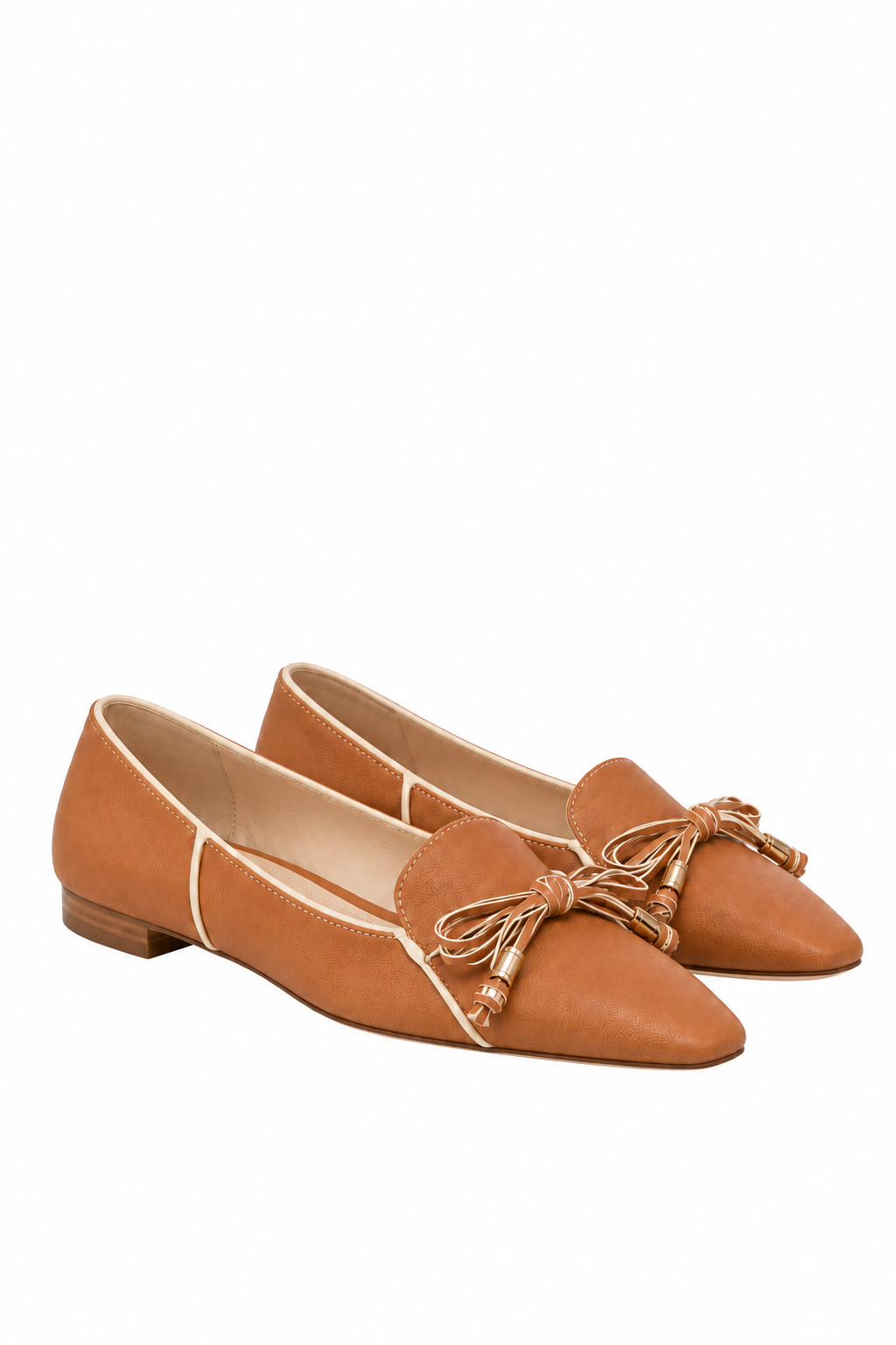 Leather Bow Loafers
