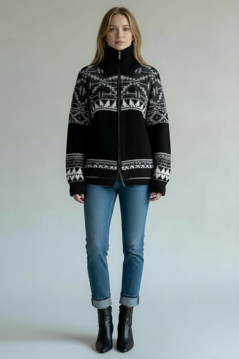 Nude - Zip Up Sweater