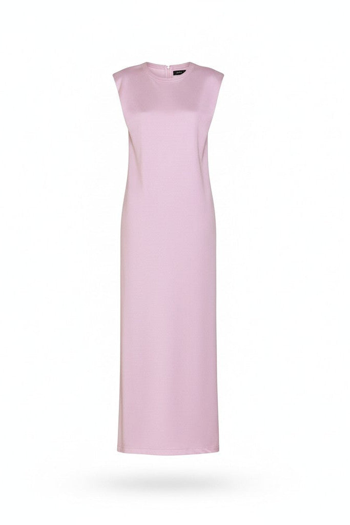 Pink dress on a white background.