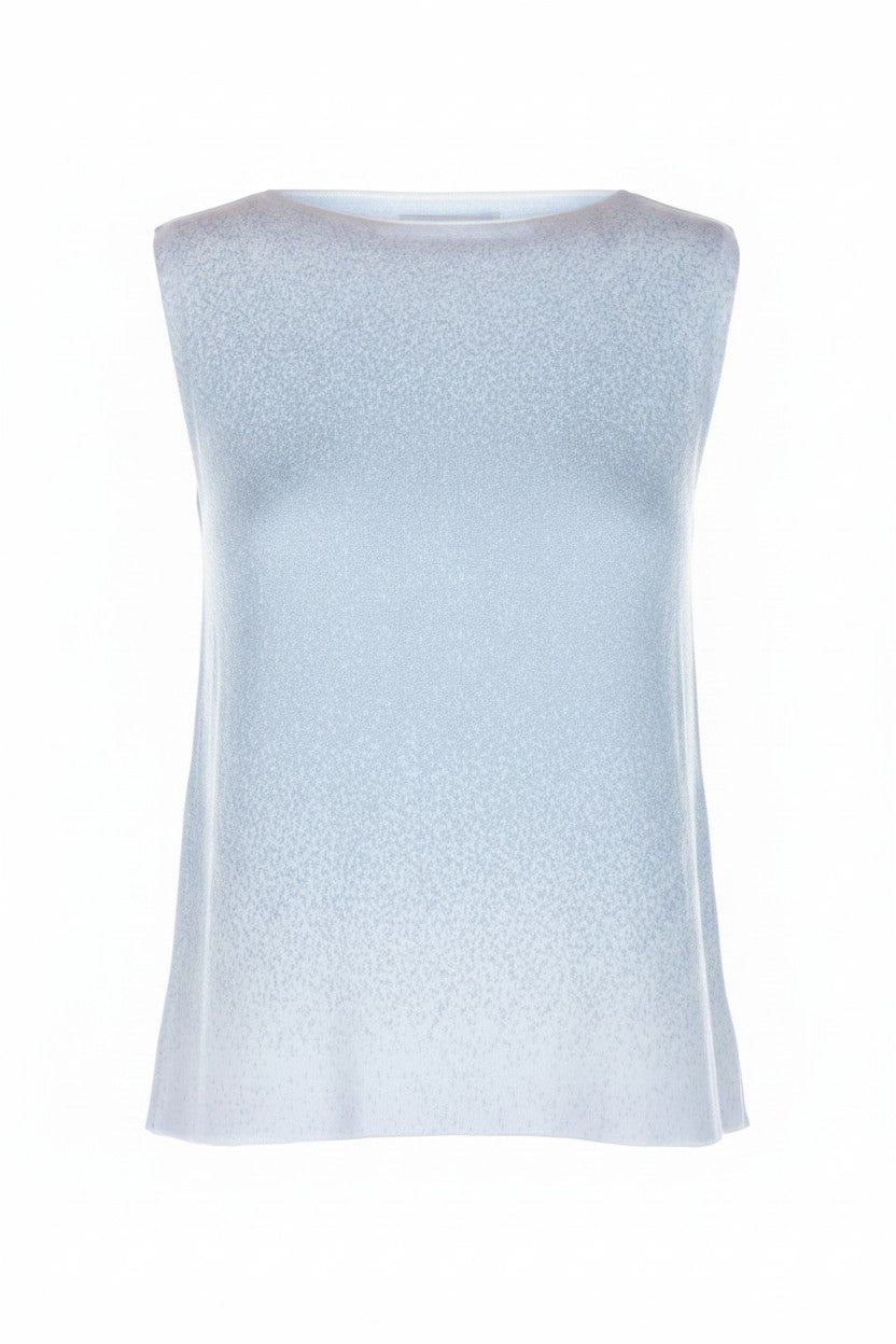 Light blue sleeveless top on a white background.