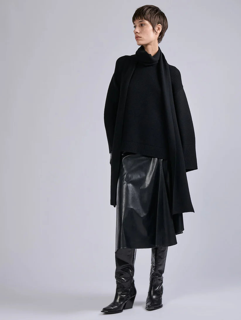 Integrated Scarf Sweater